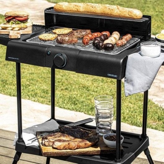 Cecotec PerfectSteak 4250 Stand Barbacoa Eléctrica con Patas y Parrilla 2400W