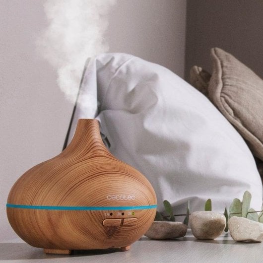 Humidificador Cecotec Pure Aroma 150 Yang ultrasónico 150ml LED madeira