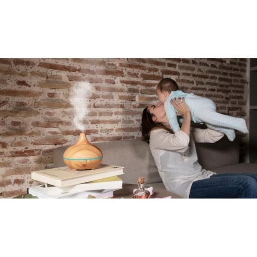 Humidificador Cecotec Pure Aroma 150 Yang ultrasónico 150ml LED madeira