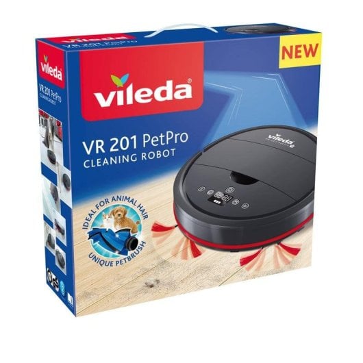 Saugroboter Vileda VR 201 Pet Pro Navigationsklasse Sensoren Silenzioso Haustierbürste Allergiker