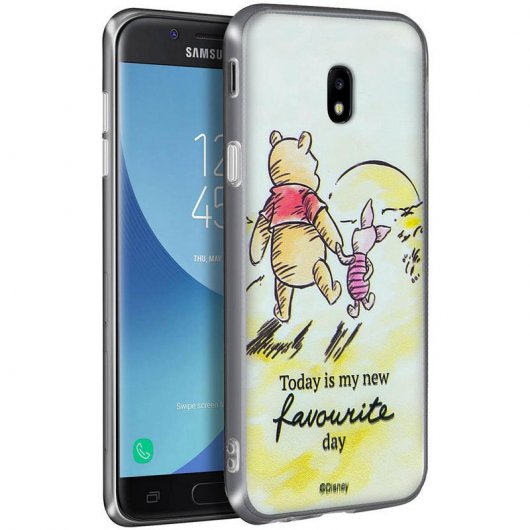 Disney Funda de Silicona Winnie the Pooh y Piglet para Samsung Galaxy J5 2017
