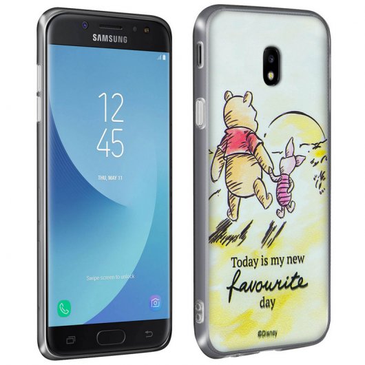 Disney Funda de Silicona Winnie the Pooh y Piglet para Samsung Galaxy J5 2017