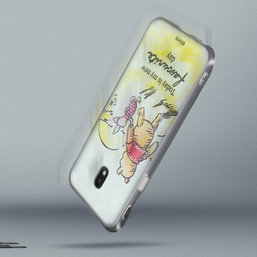 Disney Funda de Silicona Winnie the Pooh y Piglet para Samsung Galaxy J5 2017