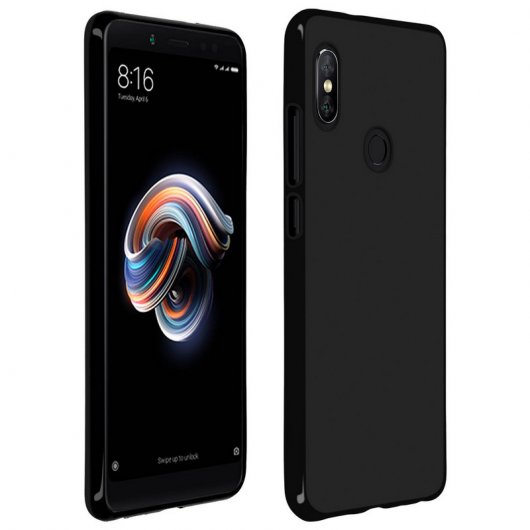 Avizar Funda de Silicona Negra para Xiaomi Redmi Note 5