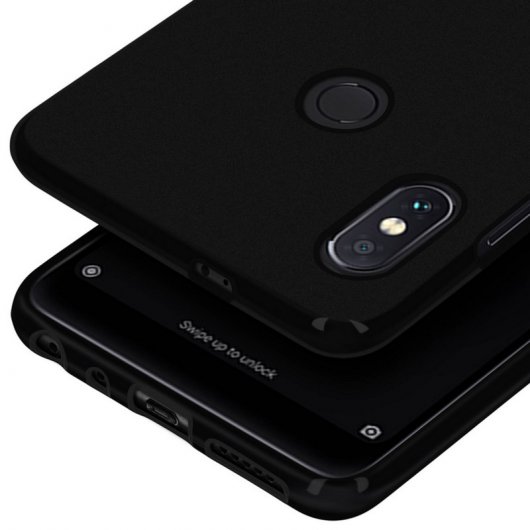Avizar Funda de Silicona Negra para Xiaomi Redmi Note 5