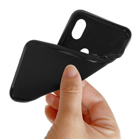 Avizar Funda de Silicona Negra para Xiaomi Redmi Note 5