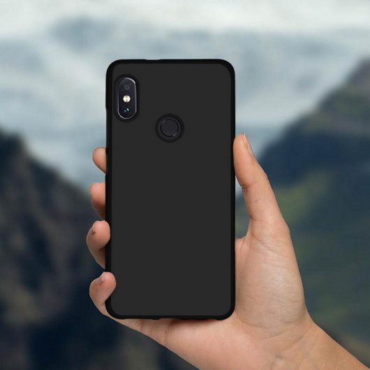Avizar Funda de Silicona Negra para Xiaomi Redmi Note 5