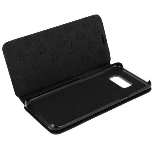 Bugatti Parigi Capa Livro com Carteira em Couro Preta para Samsung Galaxy S8