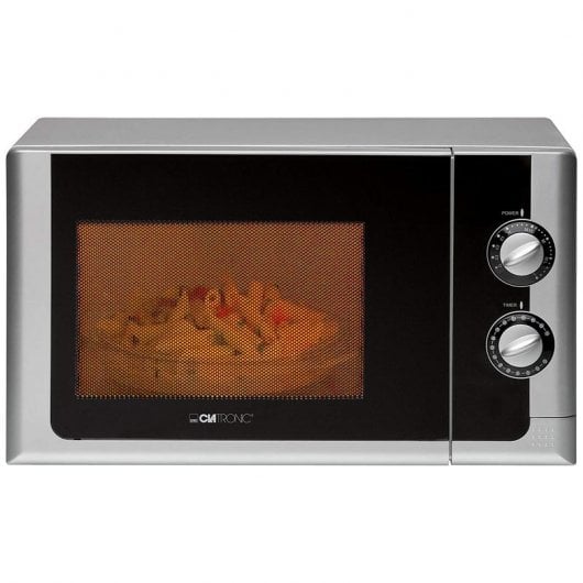 Clatronic MWG 777 U Micro-ondas com Grill 20L 800W Prateado