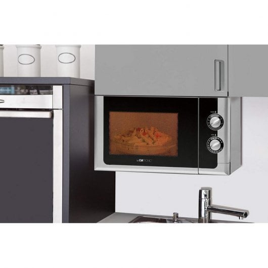 Clatronic MWG 777 U Micro-ondas com Grill 20L 800W Prateado