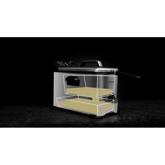 Fritadeira tradicional Cecotec CleanFry 3000 ProFilter 3L 2000W filtragem óleo lavável