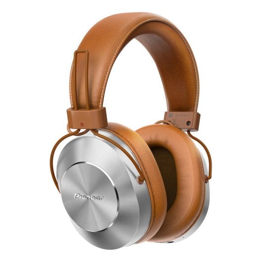 Pioneer SE-MS7BT Auriculares Bluetooth NFC Marrón/Plata