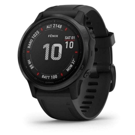 Garmin Fénix 6S Pro Bluetooth GPS GLONASS Galileo 42mm Ecrã Transflectivo Preto Resistente à Água SpO2 Pulsómetro