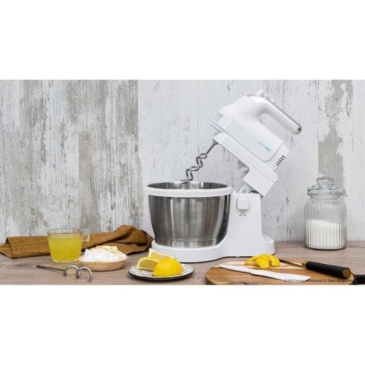 Batedeira Cecotec PowerTwist 500 Steel Bol Inox 500W 3 Varas 5 Velocidades Turbo