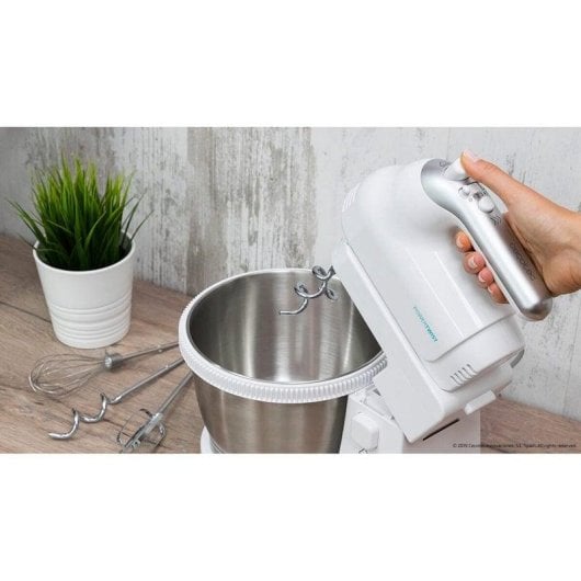 Batedeira Cecotec PowerTwist 500 Steel Bol Inox 500W 3 Varas 5 Velocidades Turbo