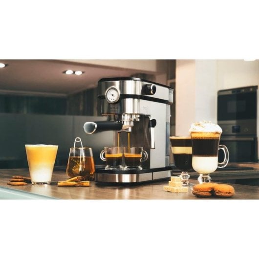 Caffettiera Espresso Cecotec Cafelizzia 790 Steel Pro 1,2L 20 bar con vaporizzatore latte