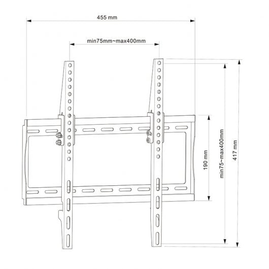 Owlotech Soporte Televisión de 23 a 65" VESA 200x200/400x400 Máx 35kg