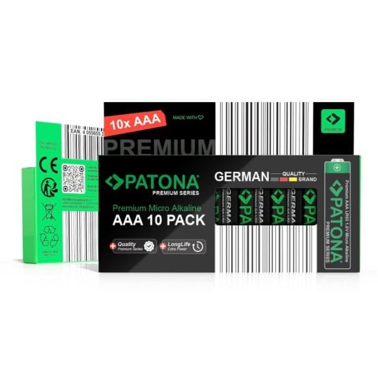 Batterie Alcaline AAA Patona 4221 1,5 V 1400 mAh Pack 10 pièces
