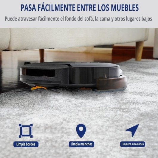 Aspirador Robô com Mopa Prixton Spire 916 Navegação Inteligente WiFi Forte Sucção