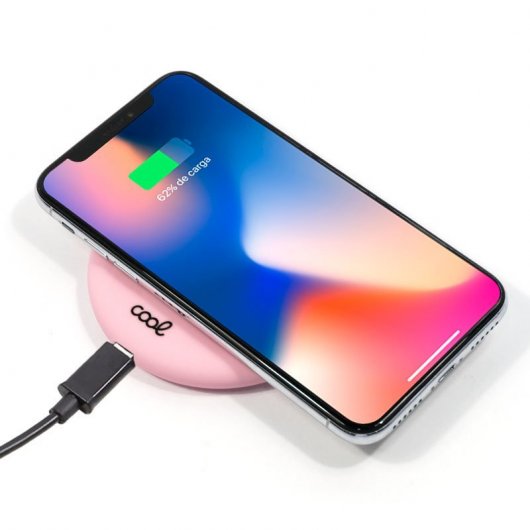 Cool Base de Carga Inalámbrica Qi Universal Rosa