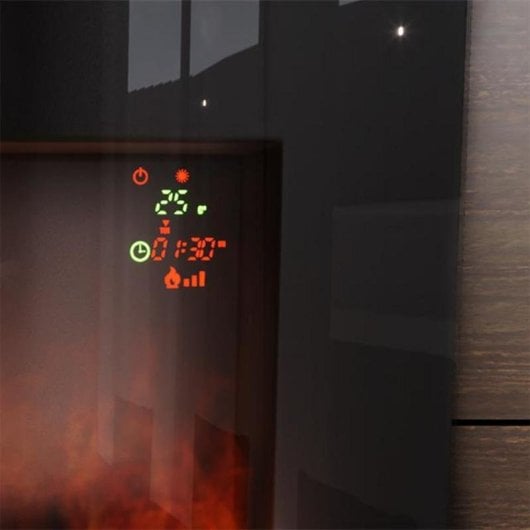 Chimenea Cecotec Ready Warm 2600 Curved Flames eléctrica 26" 2000W diseño curvo cristal templado