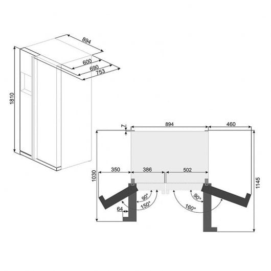 Smeg SBS63XED Frigorífico Americano A+ Inox