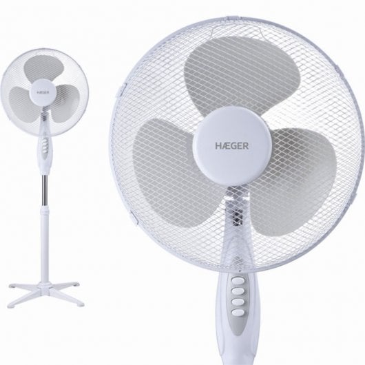 Haeger Cross Wind Ventilador De Pie 45W Blanco PcComponentes