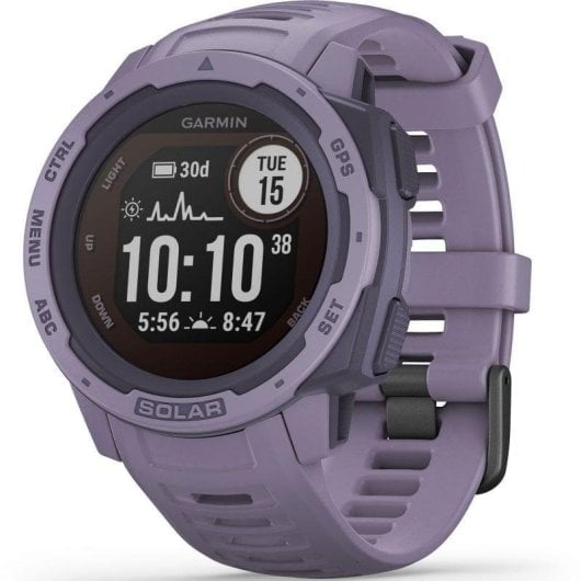 Garmin Instinct Solar GPS 45mm MIP Lila Pulsuhr Wasserfest MIL-STD-810G SpO2 Schlaftracking