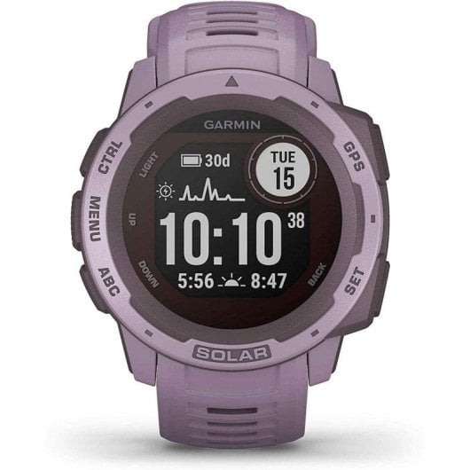 Garmin Instinct Solar GPS 45mm MIP Lila Pulsuhr Wasserfest MIL-STD-810G SpO2 Schlaftracking
