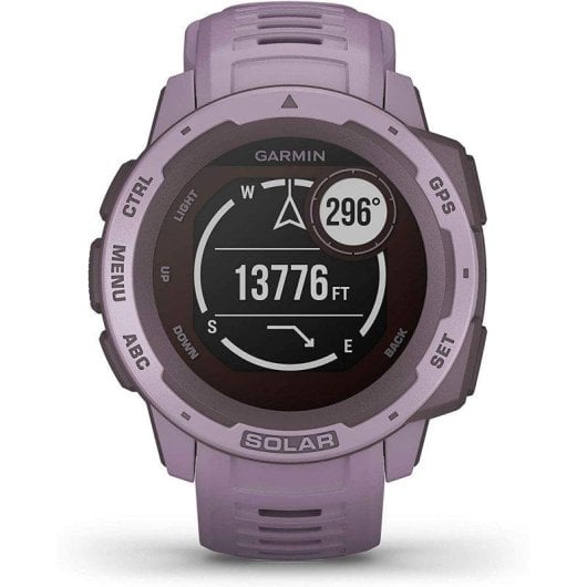 Garmin Instinct Solar GPS 45mm MIP Lila Pulsuhr Wasserfest MIL-STD-810G SpO2 Schlaftracking