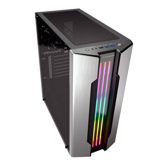 Cougar Gemini S ARGB Vidro Temperado USB 3.0 Preta/Prateada