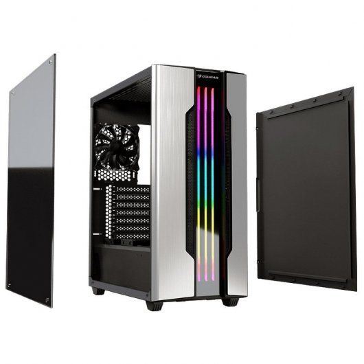 Cougar Gemini S ARGB Vidro Temperado USB 3.0 Preta/Prateada