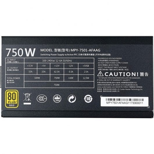 Cooler Master MWE Gold 750W 80 Plus Gold Full Modular