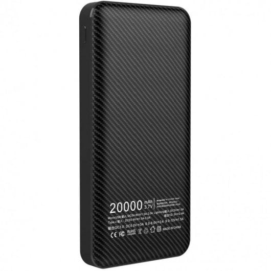 Muvit PowerBank 20000 mAh USB/USB-C/Lightning/Micro USB Negra