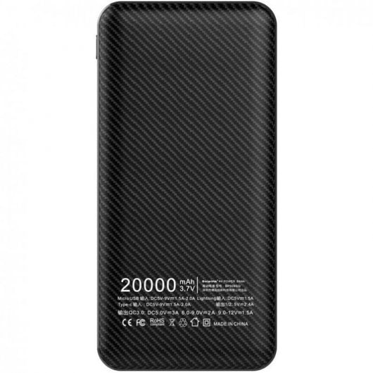 Muvit PowerBank 20000 mAh USB/USB-C/Lightning/Micro USB Negra
