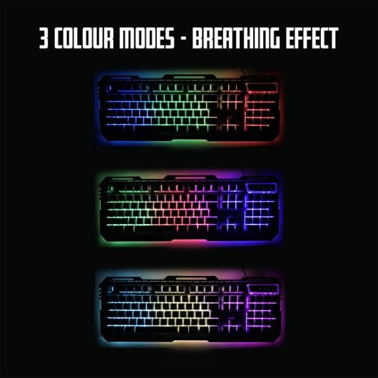 Ewent PL3312 Teclado Gaming Retroiluminado Prateado