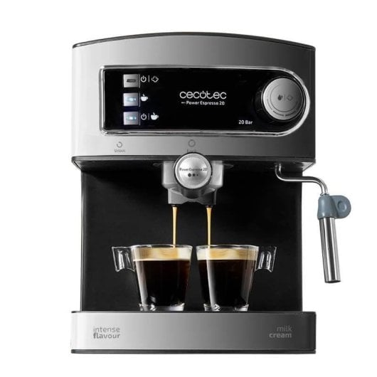 Cafeteira Espresso Cecotec Power Espresso 20 1,5L 20 bar com vaporizador e aquecedor de chávenas