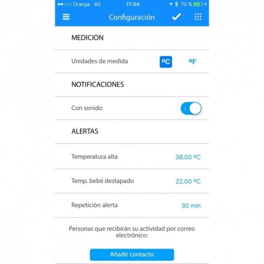 LifeVit BT-125 Termómetro Inteligente Bluetooth para Bebé