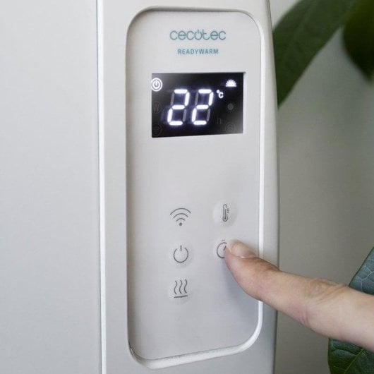 Radiateur Électrique Cecotec ReadyWarm 2500 1800W 25 m² Contrôle Wi-Fi écran LCD