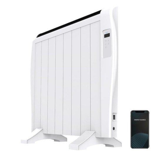 Radiador Elétrico Cecotec ReadyWarm 1800 Thermal Connected 1200W médio Wi-Fi portátil e parede LCD