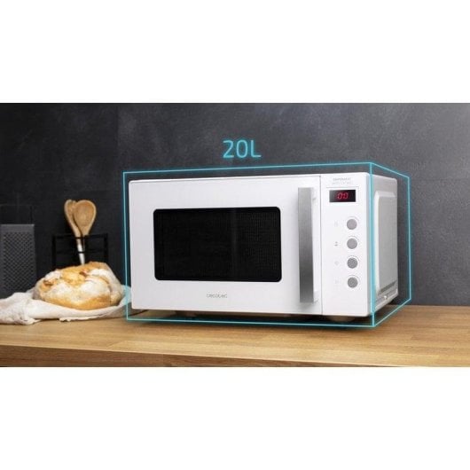 Micro-ondes Cecotec GrandHeat 2000 Flatbed 20L 700W Fonction Décongélation Sécurité Enfant