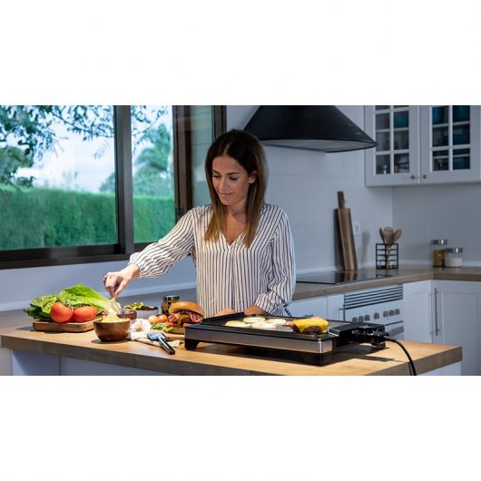 Piastra Grill Elettrica Cecotec Tasty&Grill 2000 Inox 2000W