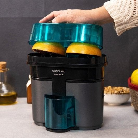 Entsafter Cecotec EssentialVita Twice Black 90W Doppelkopf 0,5L Schwarz