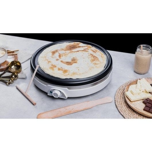 Crepière Cecotec Fun Crepestone XL Inox 1350W Inoxydable 38cm Accessoires