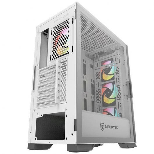 Nfortec Nekkar ARGB Vidro Temperado USB 3.0 Branca
