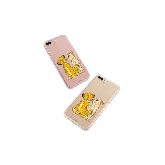 Funda Oficial de Disney Simba y Nala Silueta El Rey León para iPhone 11