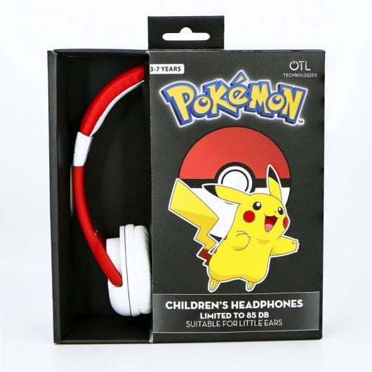 Auriculares Infantiles Pokemon Pokeball Rojo