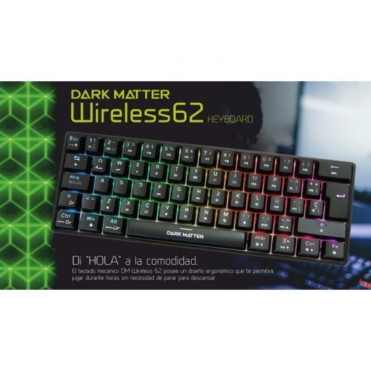 SilverHT Dark Matter 62 Wireless Teclado Mecânico Gaming RGB Sem Fios Switches Outemu Red