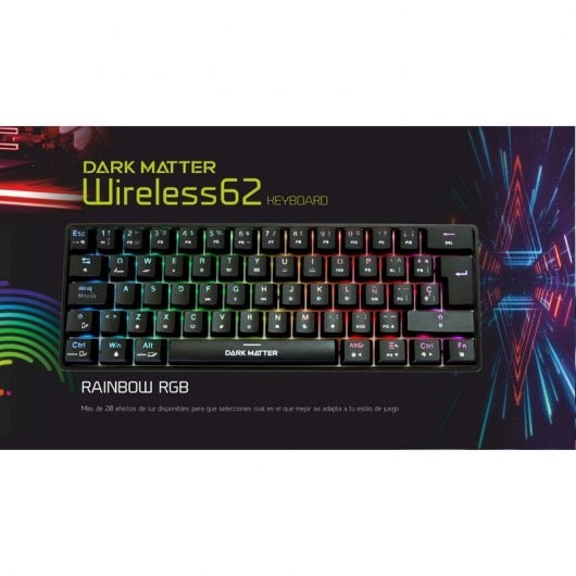 SilverHT Dark Matter 62 Wireless Teclado Mecânico Gaming RGB Sem Fios Switches Outemu Red
