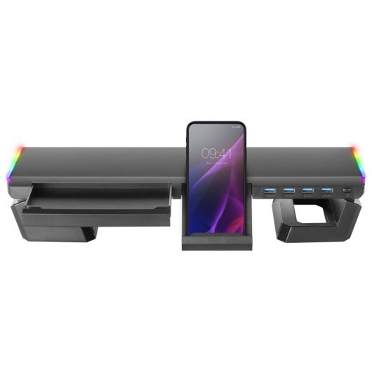 Supporto per monitor Mars Gaming MGS Premium RGB Nero